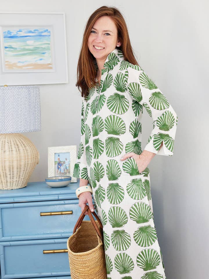 The Monogram Corner - Wholesale Tunic - Women's - MADAKET GREEN LONG TUNIC