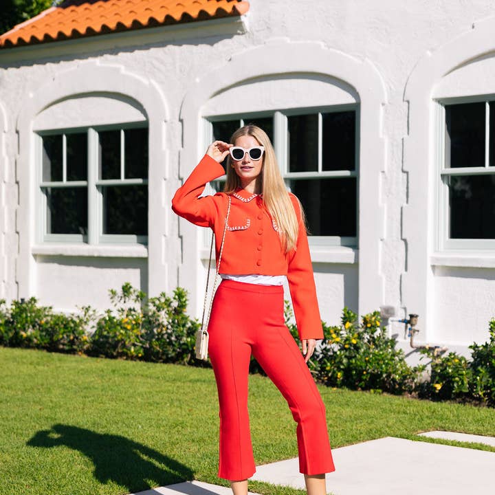 El Pantalón Brooke, Rojo para venta al por mayor de August Morgan