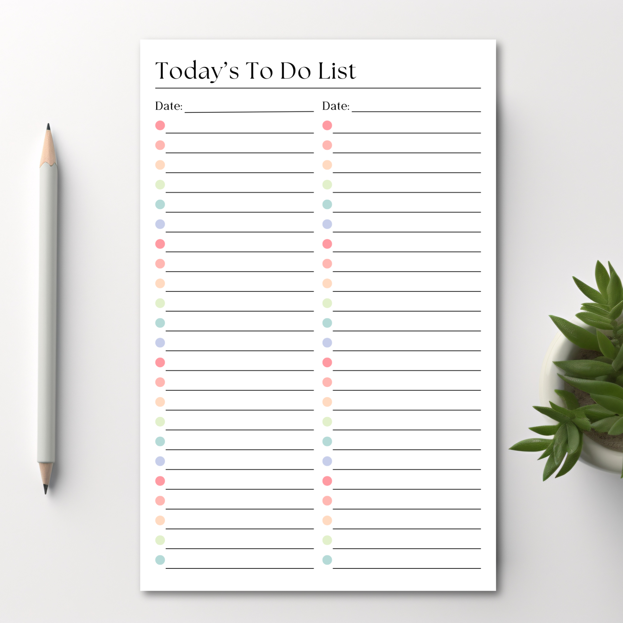 Eleventh and Taylor - Wholesale Notepad - Daily To-Do List and Schedule: 50 Page Tear-Off Notepad1