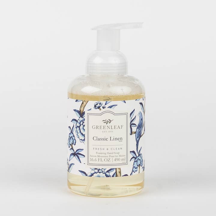 Classic Linen Foaming Hand Soap 4 Pack for wholesale by Greenleaf Gifts