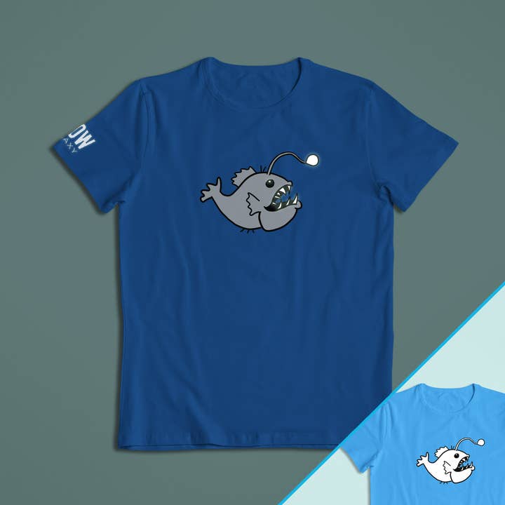 Glow in the dark angler fish t-shirt for wholesale by Glow Galaxy
