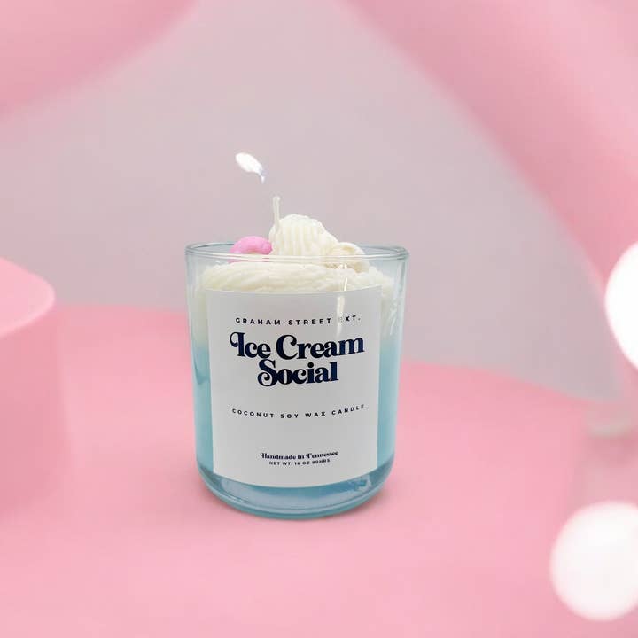 Ice Cream Social Candle for wholesale by Graham Street Ext.