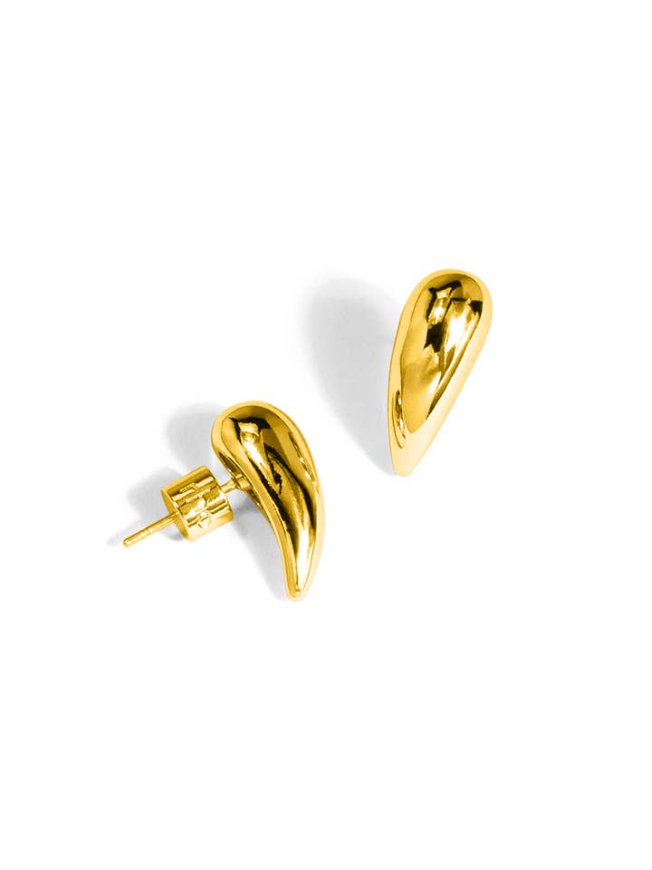Sculpted Droplet Stud Earring for wholesale by rho
