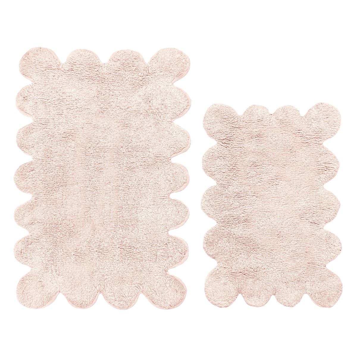 Allure Bath Fashions - Wholesale Bath Mat Set - Two Piece Scallop Bath Mat Set - 100% Cotton Scalloped Rugs1