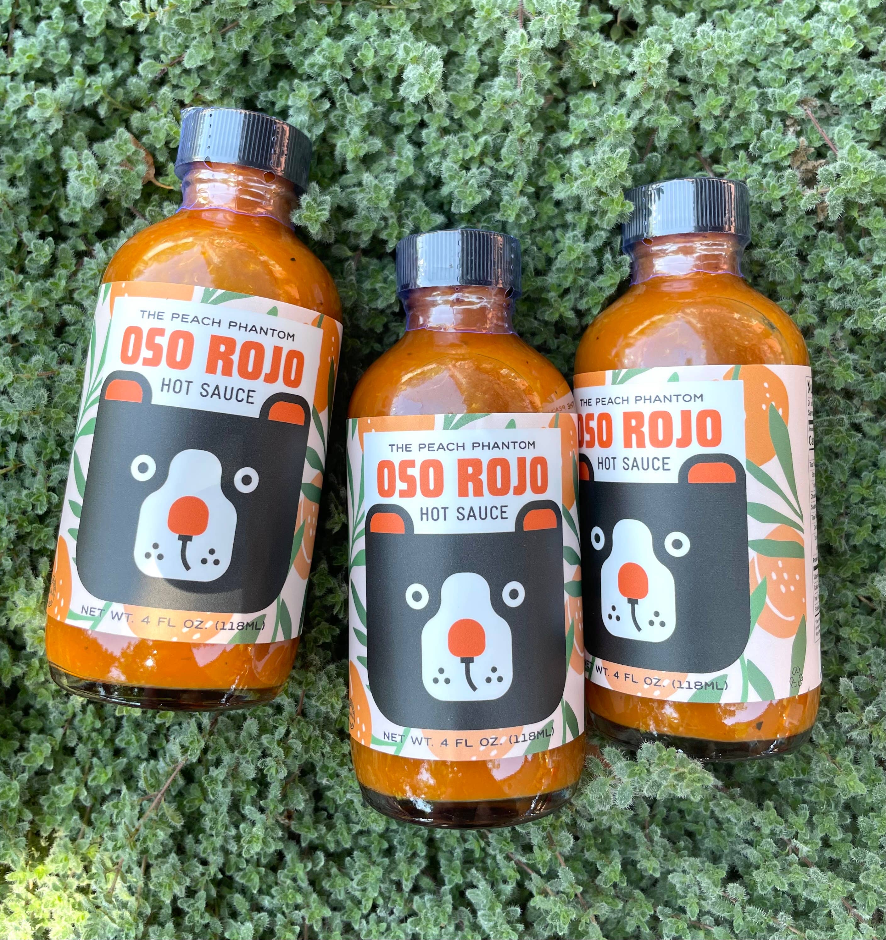 Oso Rojo Hot Sauce - Wholesale Hot Sauce - Peach Phantom - Oso Rojo Hot Sauce 4oz 3