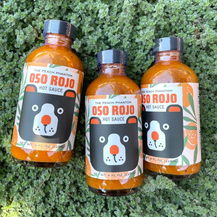 Oso Rojo Hot Sauce - Wholesale Hot Sauce - Peach Phantom - Oso Rojo Hot Sauce 4oz 3