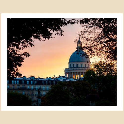 Parijse kunstdruk (8x10): Pantheon Sunrise voor wholesale door Charlotte to Paris