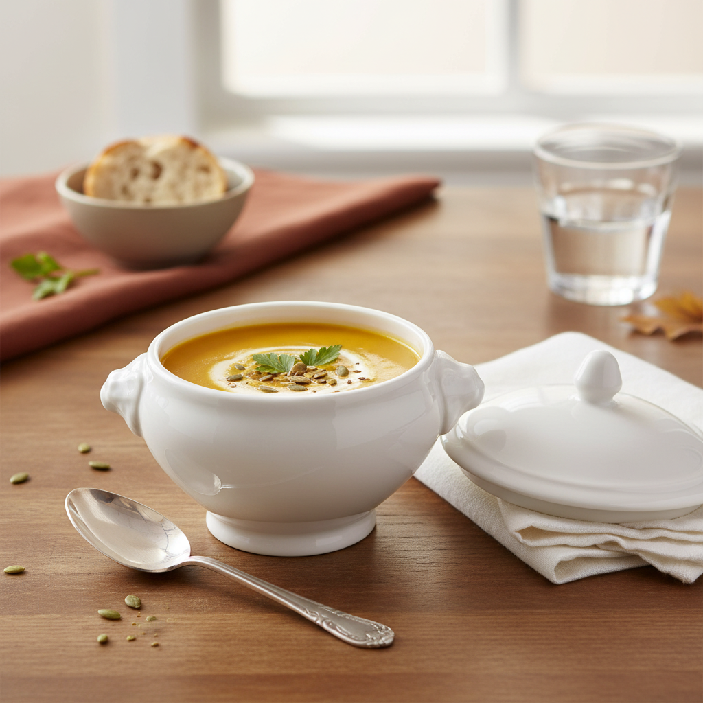 Kadra Kitchenware - Wholesale Bowl - Vikko Lightning Round Lion Soup Bowl with Cover 14oz1