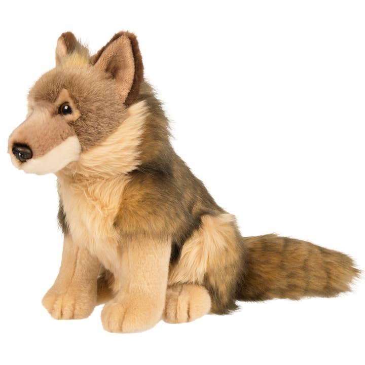 Uni Toys - Wholesale Stuffed/Plush Toy - Kids & Baby - Wolf, sitting - 25 cm (height) - cuddly/plush toy