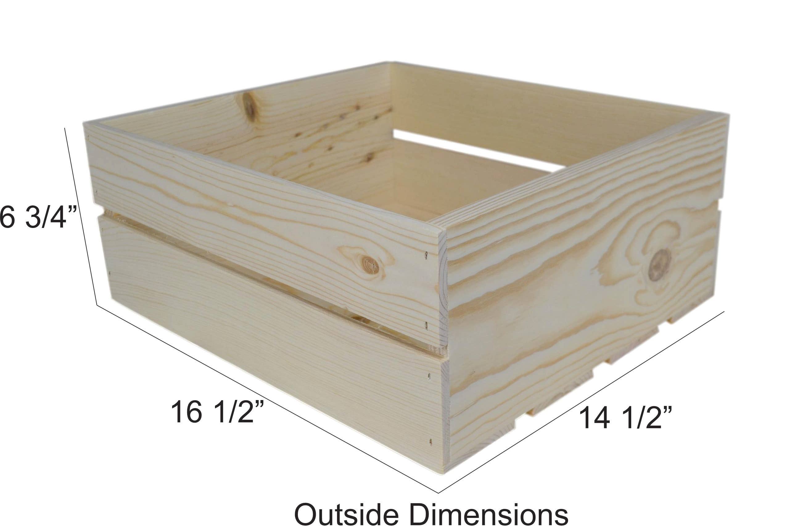 Poole & Sons Inc. - Vente Boîtes décoratives - Caisse en bois rustique 16 ″ (en vrac)2