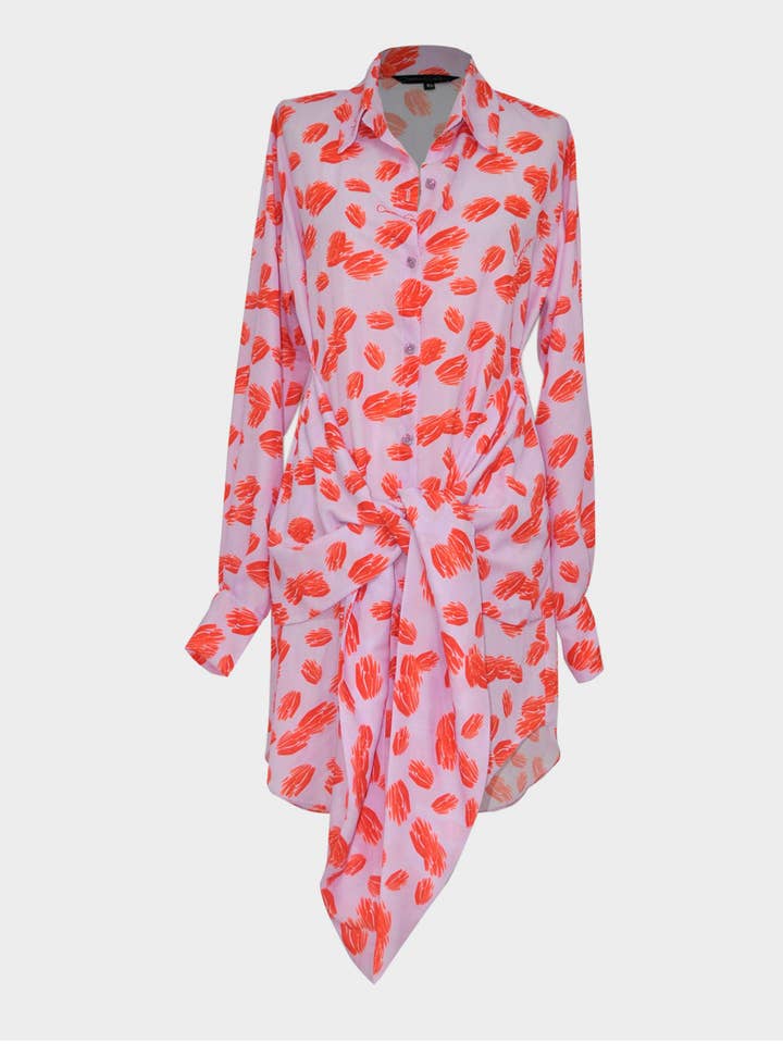 EVOLVE DRESS - Transformatieprint van lila voor wholesale door Carolina Estefan