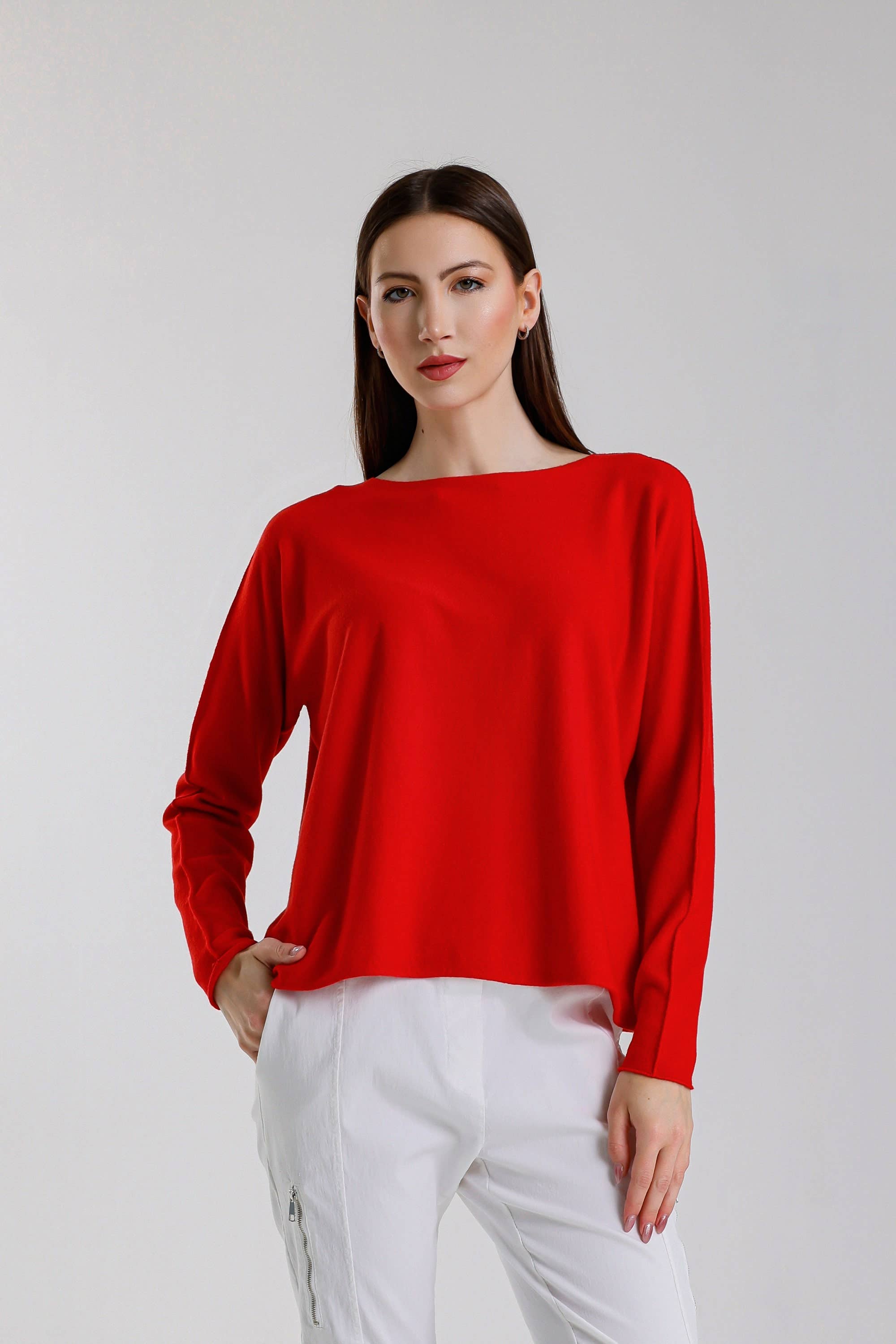 TINA Stephens Italy/Tees By Tina - Wholesale Knit Sweater - Women's - Laurin Seriously Soft Jewel Neck Sweater (BLS425)48