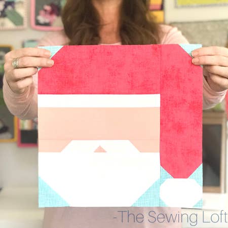 Santa Claus Quilt Block Pattern | 6 Pack for wholesale by The Sewing Loft