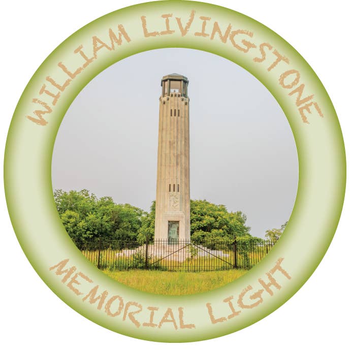 WILLIAM LIVINGSTONE MEM LIGHT - 2 1/4" KNAPMAGNET for engroshandel hos Phil Stagg Photography