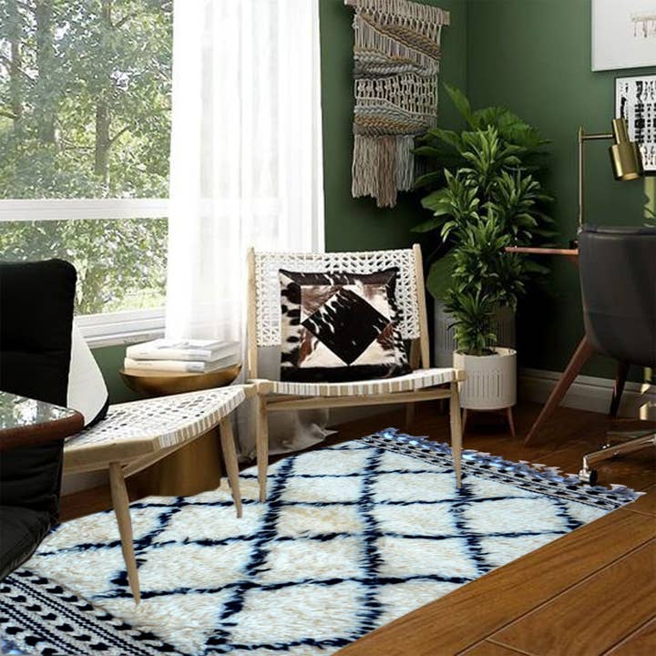 Berber Clay Ash flauschiger handgeknüpfter weicher Teppich für den Großhandel von Fybernots