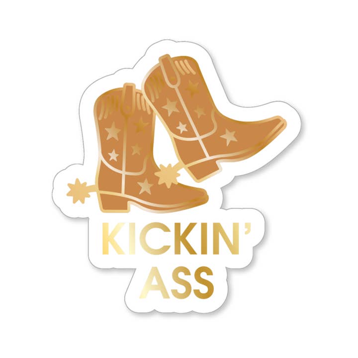 Kickin' Ass - Cowboy Boot - Vinyl Sticker
for wholesale by Chez Gagné