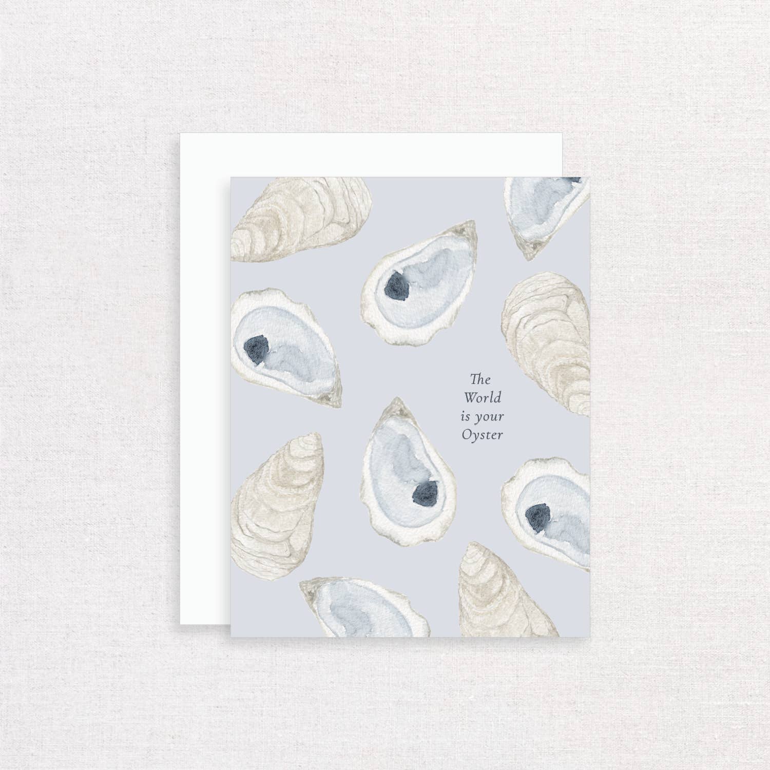 Korynne and Company - Wholesale Encouragement Card - The World is Your Oyster Watercolor Greeting Card