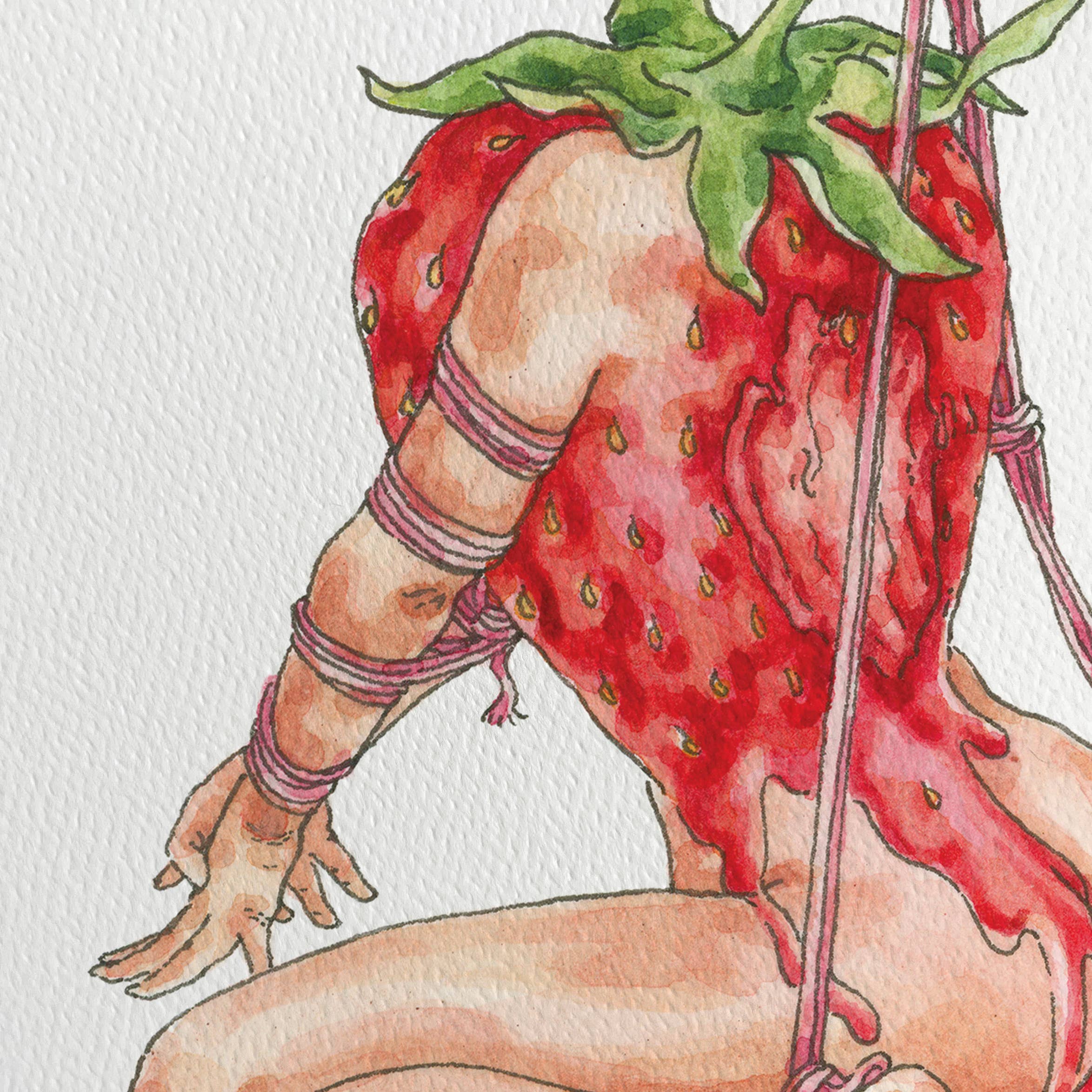 Maridad Studio - Wholesale Art Print - Bound Strawberry Art Print1