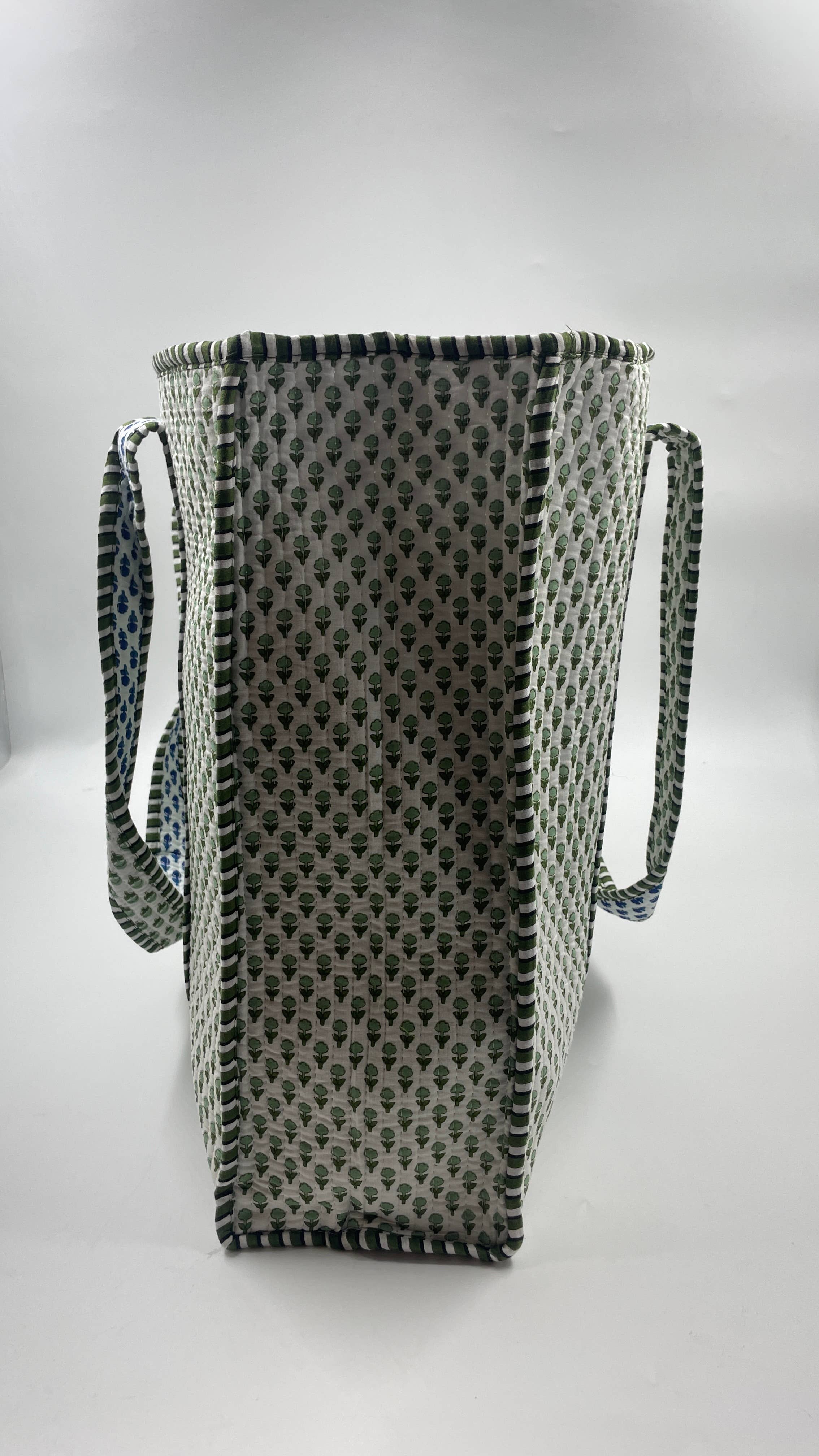 Funky Yak Ltd - Wholesale Tote Bag - Women's - 100% Cotton Kantha Quilted Boho Floral Reversible Tote Bag1