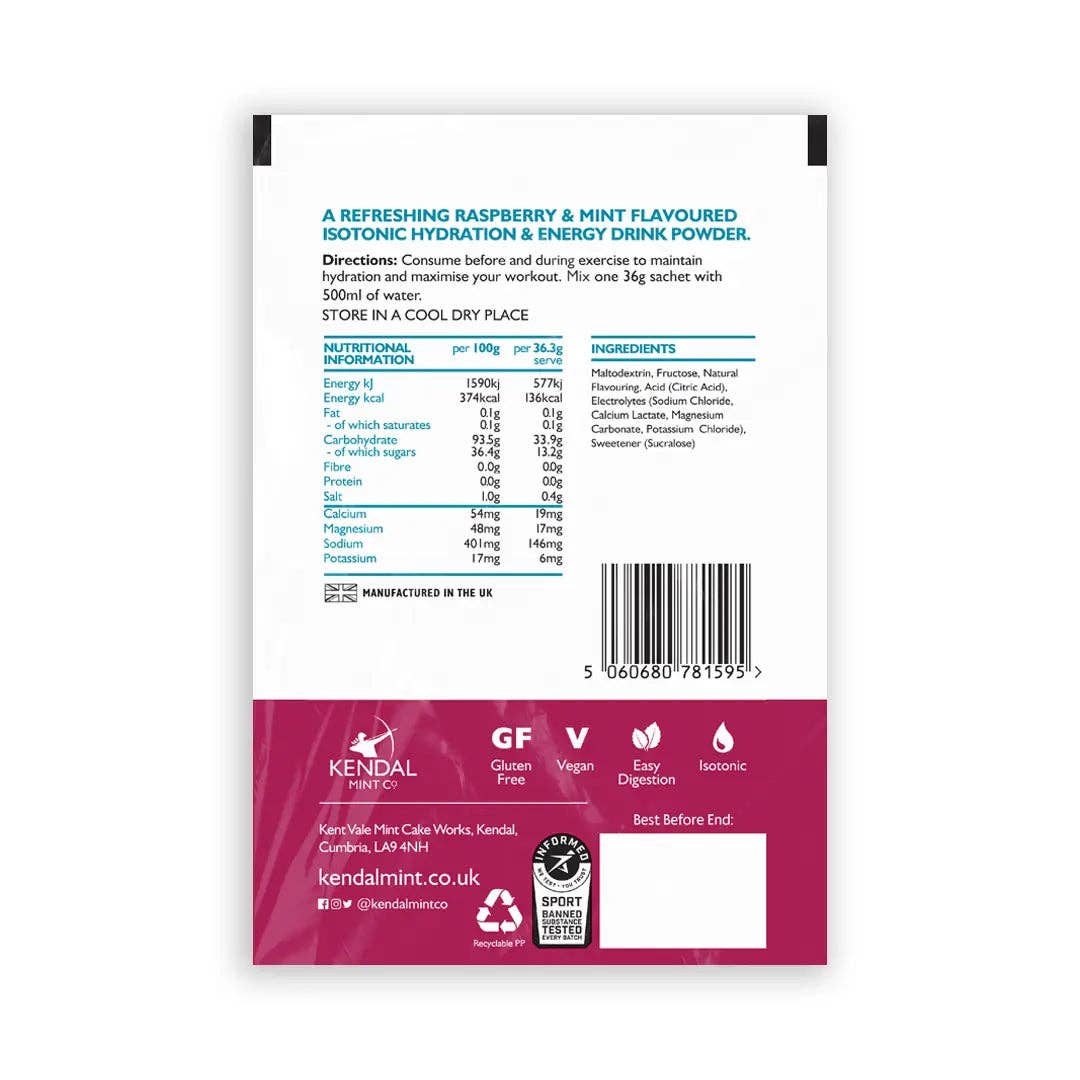 Kendal Mint Co® – wholesale Sports/energy drink – KMC ISO MIX +Electrolytes +DualCharge Carbs -  Raspberry Mint [NEW 100% Recyclable]2