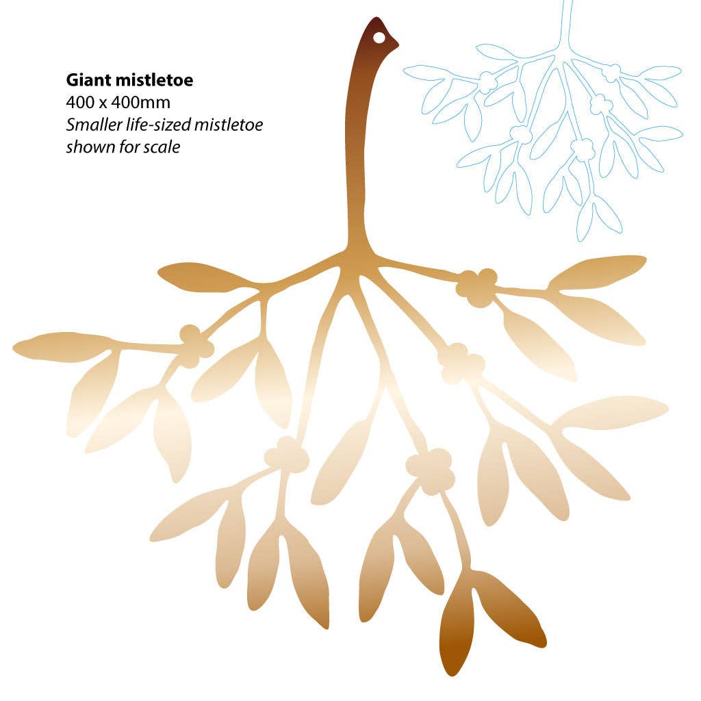 A Blackbird Sang - Wholesale Christmas Decoration - Christmas Decorations - Mistletoe - Three pieces in gold, silver, cream - metal16