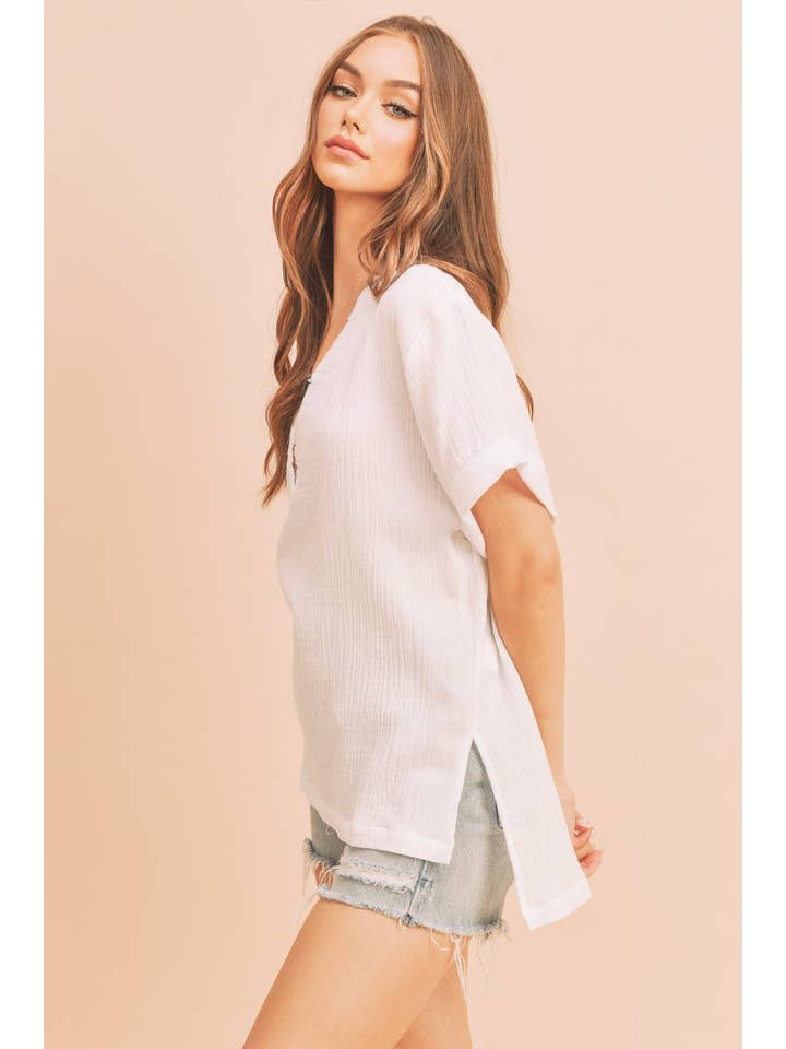 AEMI + CO - Wholesale Blouse - Women's - 8167BK Trudie Top