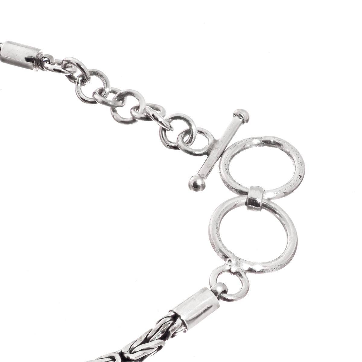 FifiRose - Wholesale Link & Chain Bracelet - 925 sterling silver dominican republic blue larimar sterling bracelet, 7-7.5"2