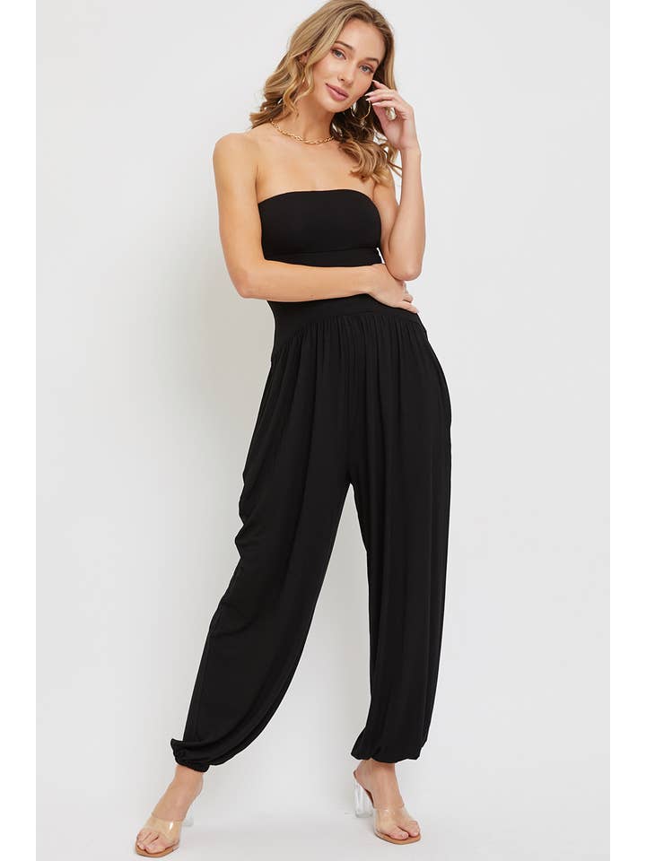 Sweet Lovely by Jen - Wholesale Jumpsuit - Women's - TUBE JERSEY DROP-WAIST ONE-PIECE JUMPSUIT3