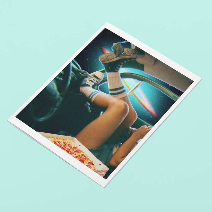 Cult Class - Wholesale Art Print - "Pizza w a View" by Cult Class - 8.5x11" Fine Art Print1