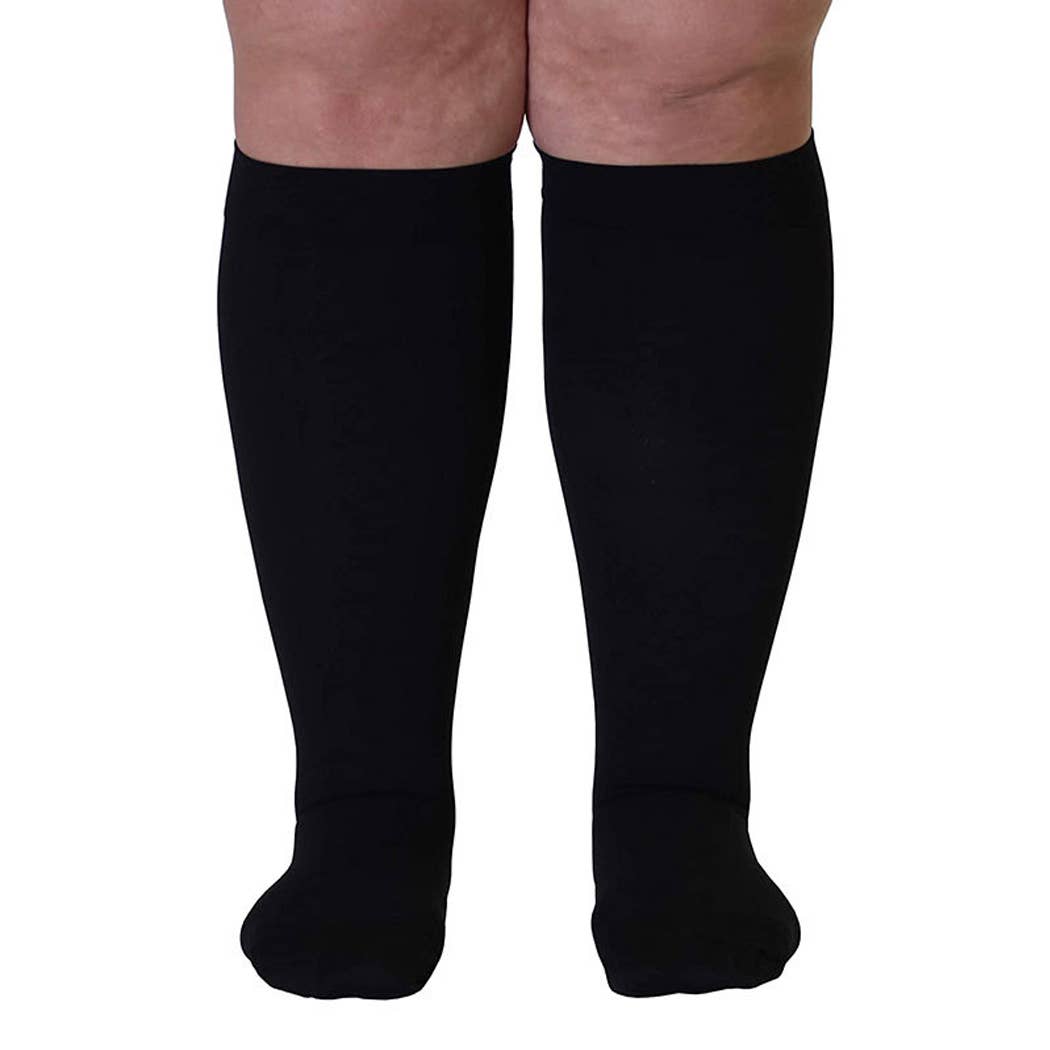 Curvy Fix - Wholesale Socks - Women's - Mid Calf Plus Size Compression Socks - 20-30 mmHg3