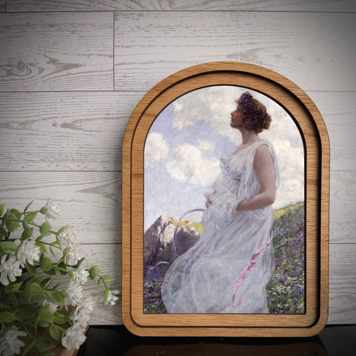 Arch Frame Art Print Victorian Woman | Wood Frame for wholesale by Maci Loo Makings