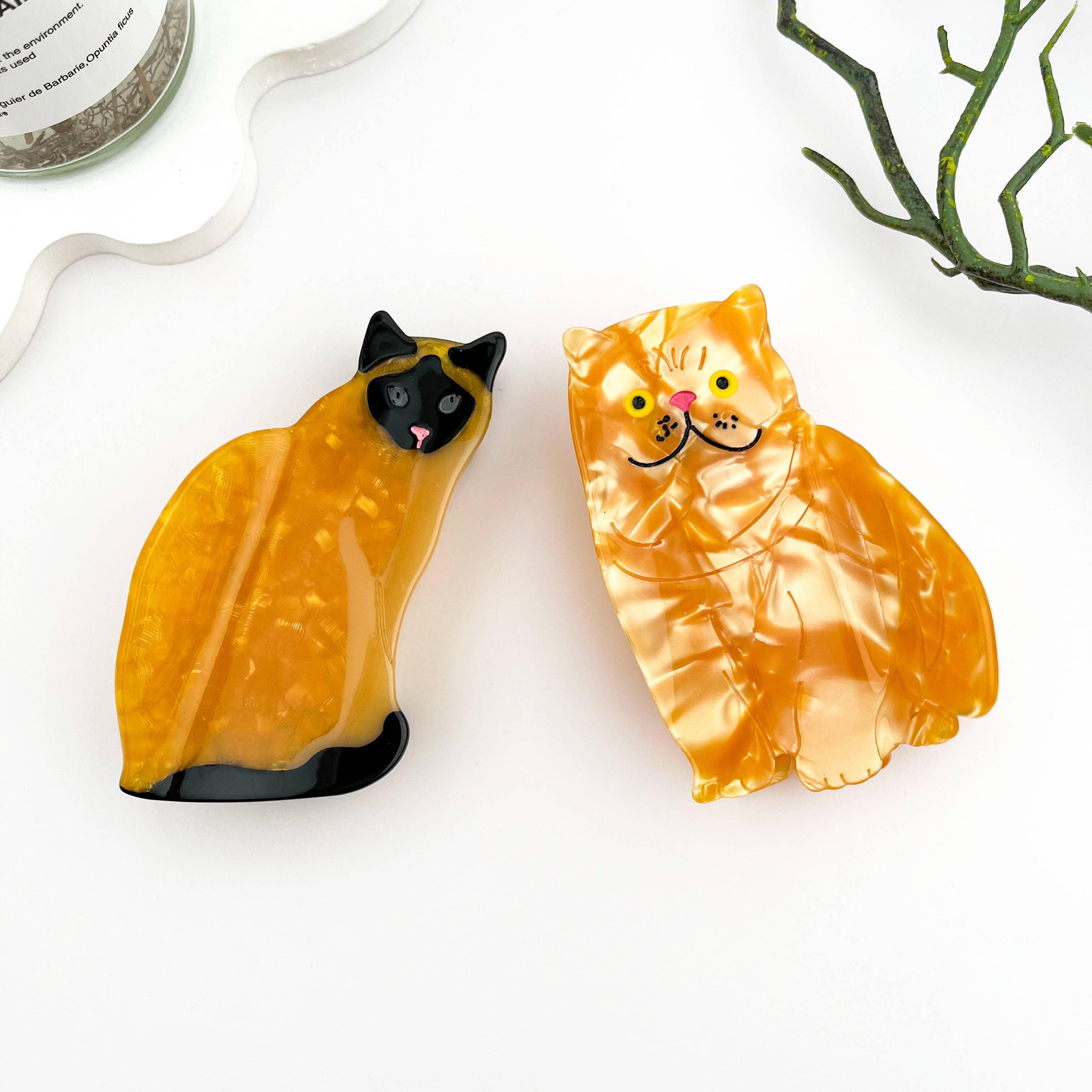 mildstyles - Wholesale Hair Clip - Women's - Adorable Playful Cat Acetate Animal Hair Claw Clip4