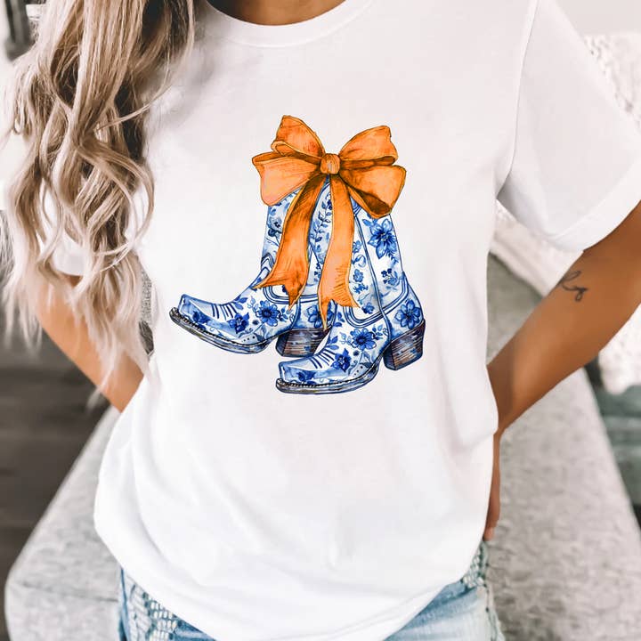 Auburn Cowboy Boots Skjorta för wholesale av Pocketful of Prints