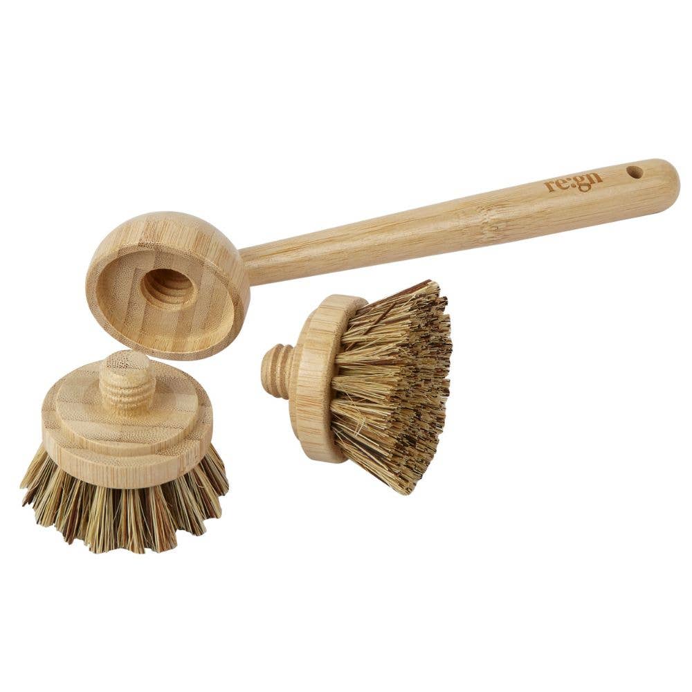 Re:gn – wholesale Cleaning brush – Modular Bamboo Dish Brush with Replaceable Heads – Sisal & Coconut Bristles5