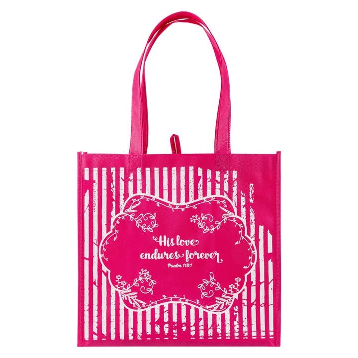 Divinity Boutique - Wholesale Tote Bag - Women's - Eco Tote: Pink His Love Endures1
