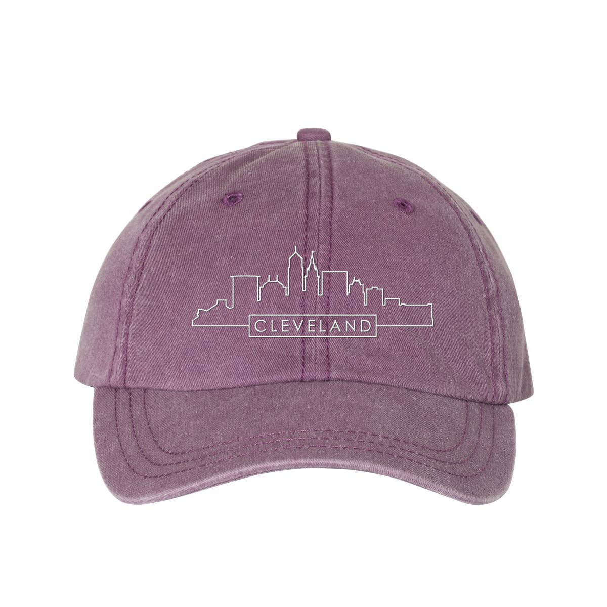 Lucky Luna Apparel - Vendita all'ingrosso Cappellino da baseball - Unisex - Cappello da papà Skyline Cleveland ricamato a pigmenti7