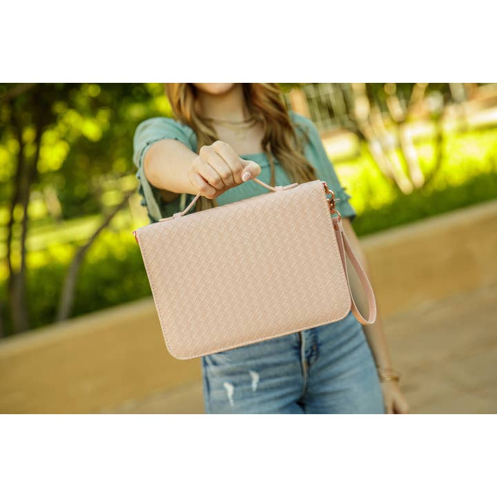 Ever, AJ - Wholesale Bible Cover - Bible Cover, Weave Bible Case, Crossbody BLUSH10