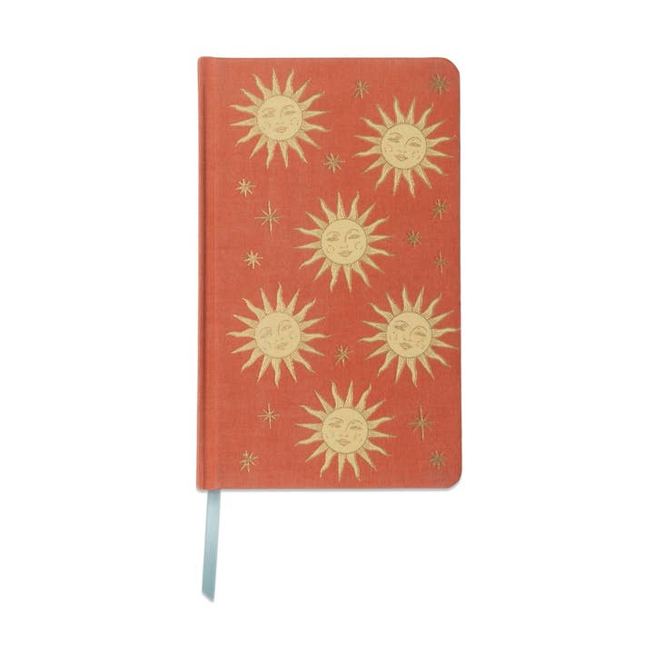 Celestial Bookcloth Journal - Terracotta Sun for wholesale by Designworks Collective