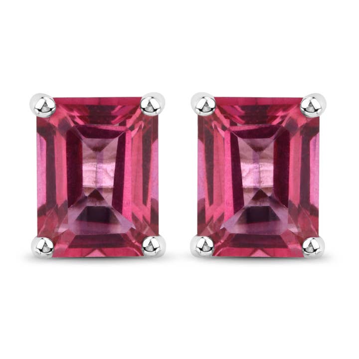 3,20 Karat Echter Pink Topas .925 Sterling Silber Ohrringe für den Großhandel von Quintessence Jewelry