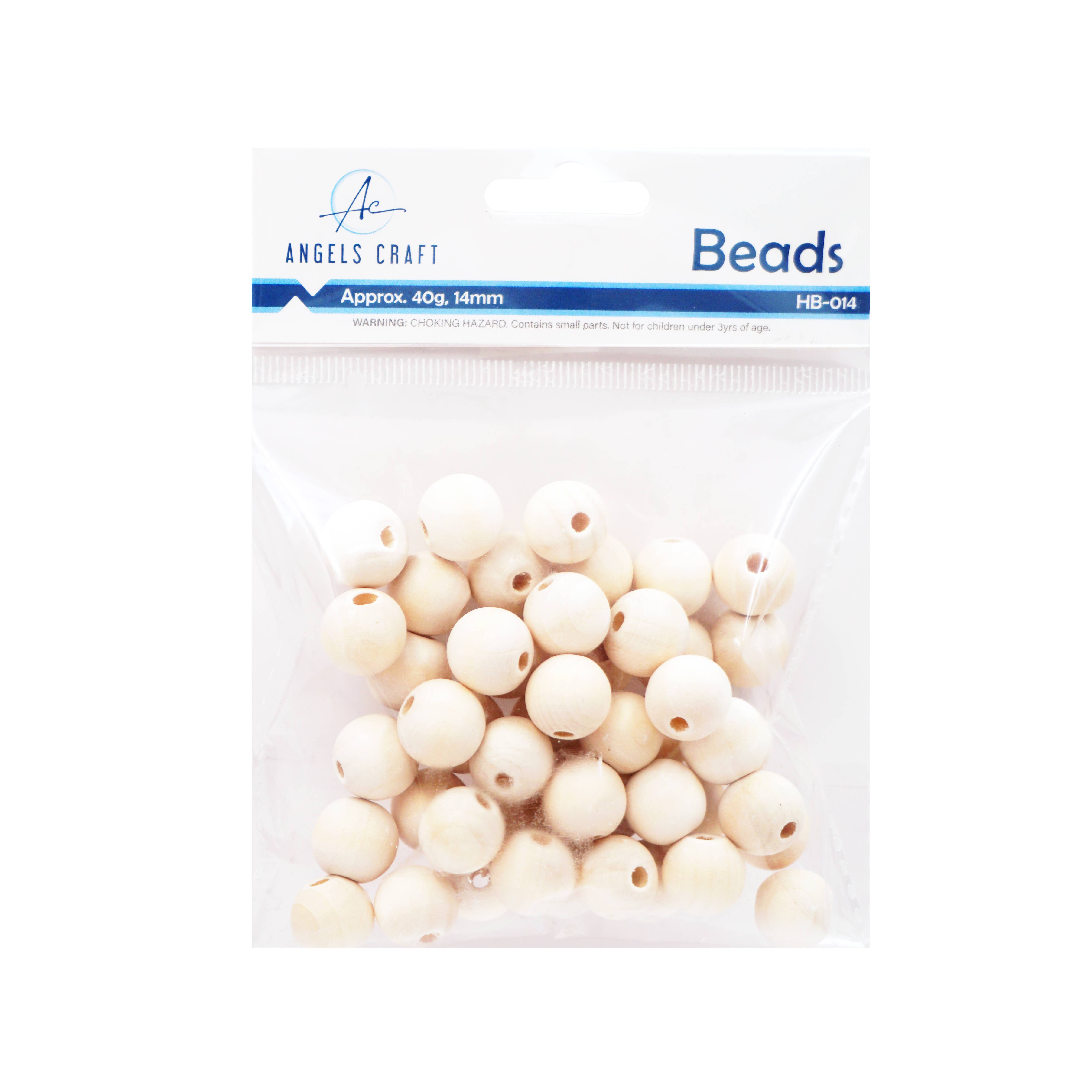 Angels Craft - Wholesale Beads - Approx. 50g Wooden Beads (2 sizes available)1