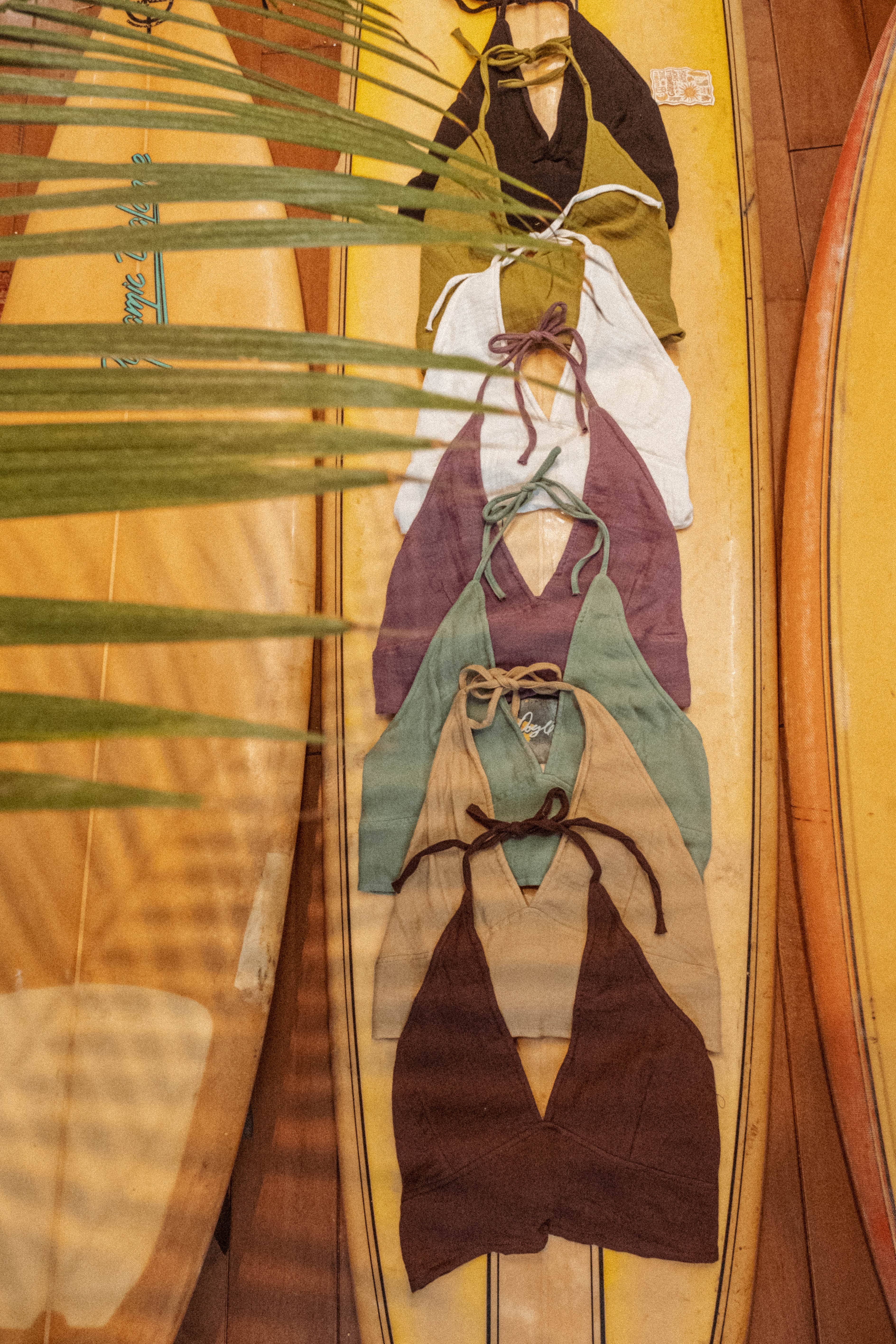 Gardenbelle Shop - Vente Brassière – femme - Soutien-gorge en coton biologique et bambou, haut de soutien-gorge confortable à nouer dans le dos.7