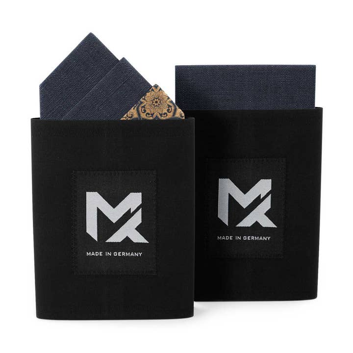 MAY-TIE Linen/Cork Square | Dark Blue | 2-in-1 Pre-Fold for wholesale by MAY-TIE