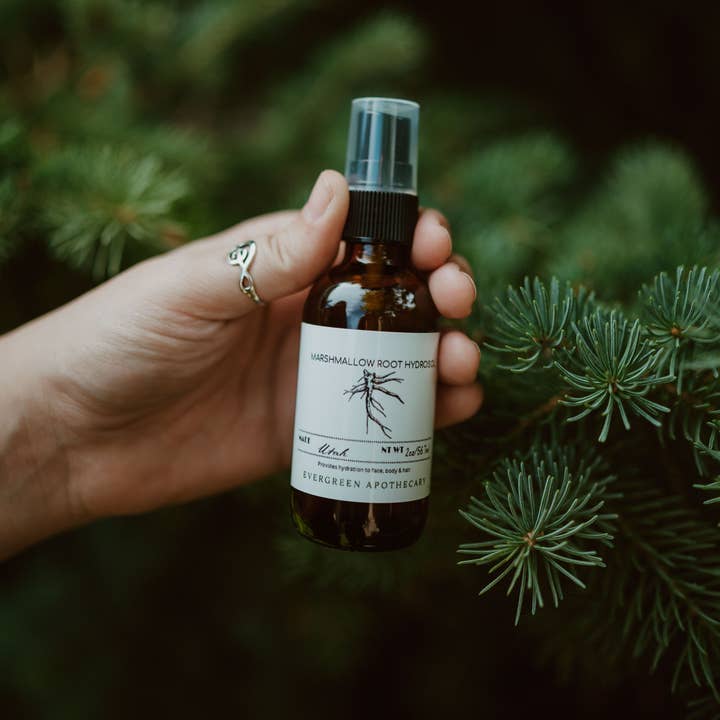 Marshmallow Root Hydrosol, 4oz for wholesale by Evergreen Apothecary