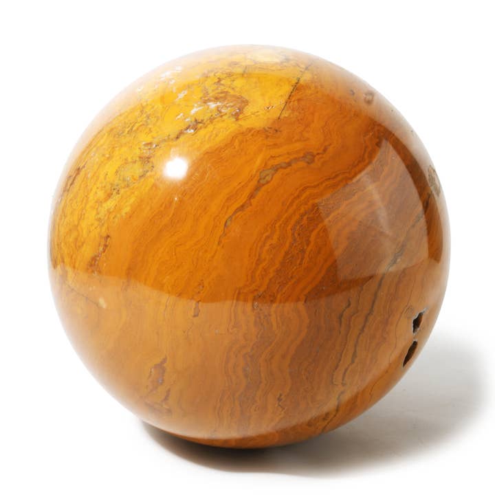 Yellow Jasper Sphere Unique #1 - 10" for wholesale by Stonebridge Imports