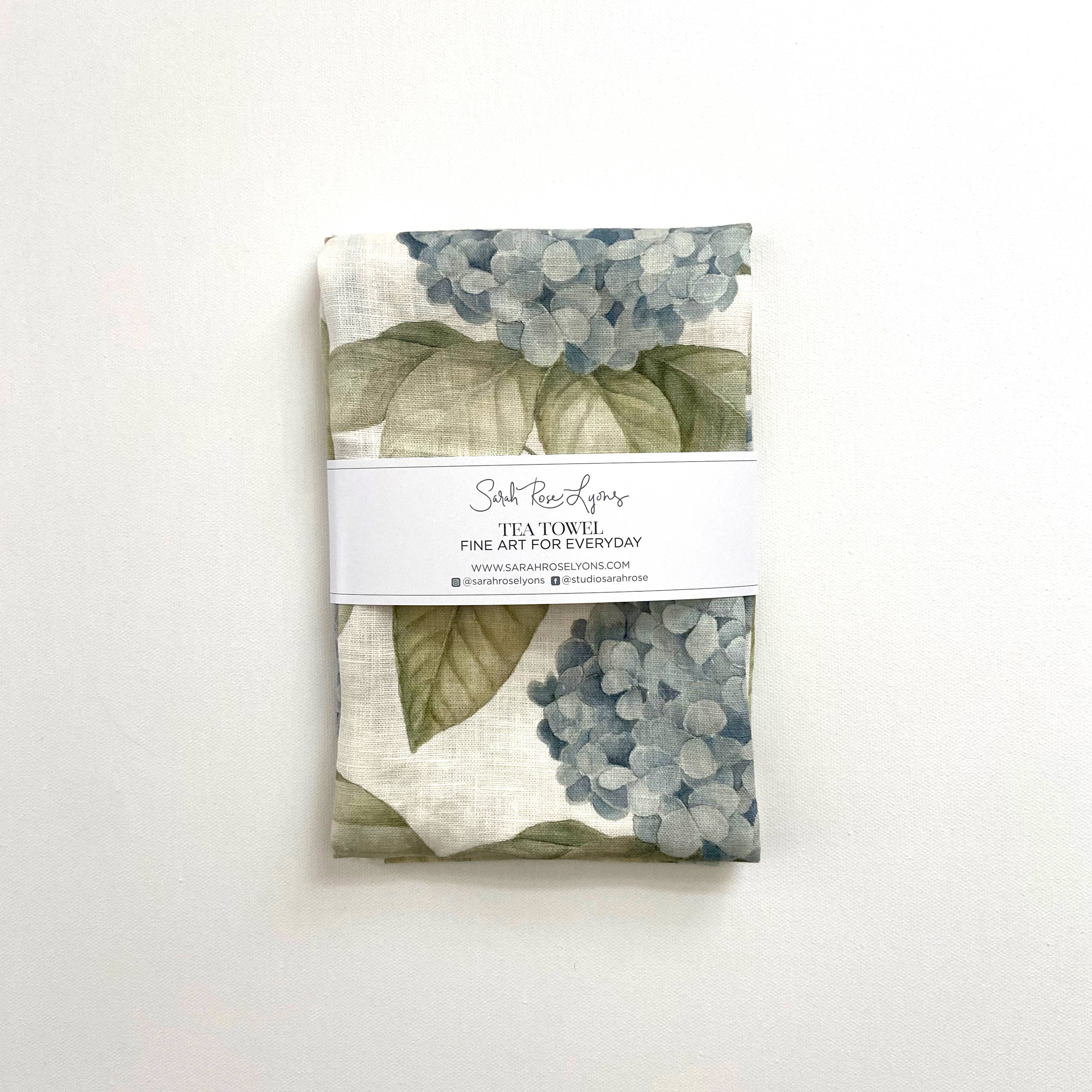 Sarah Rose - Wholesale Tea Towel - Hydrangea Organic Linen Tea Towel6