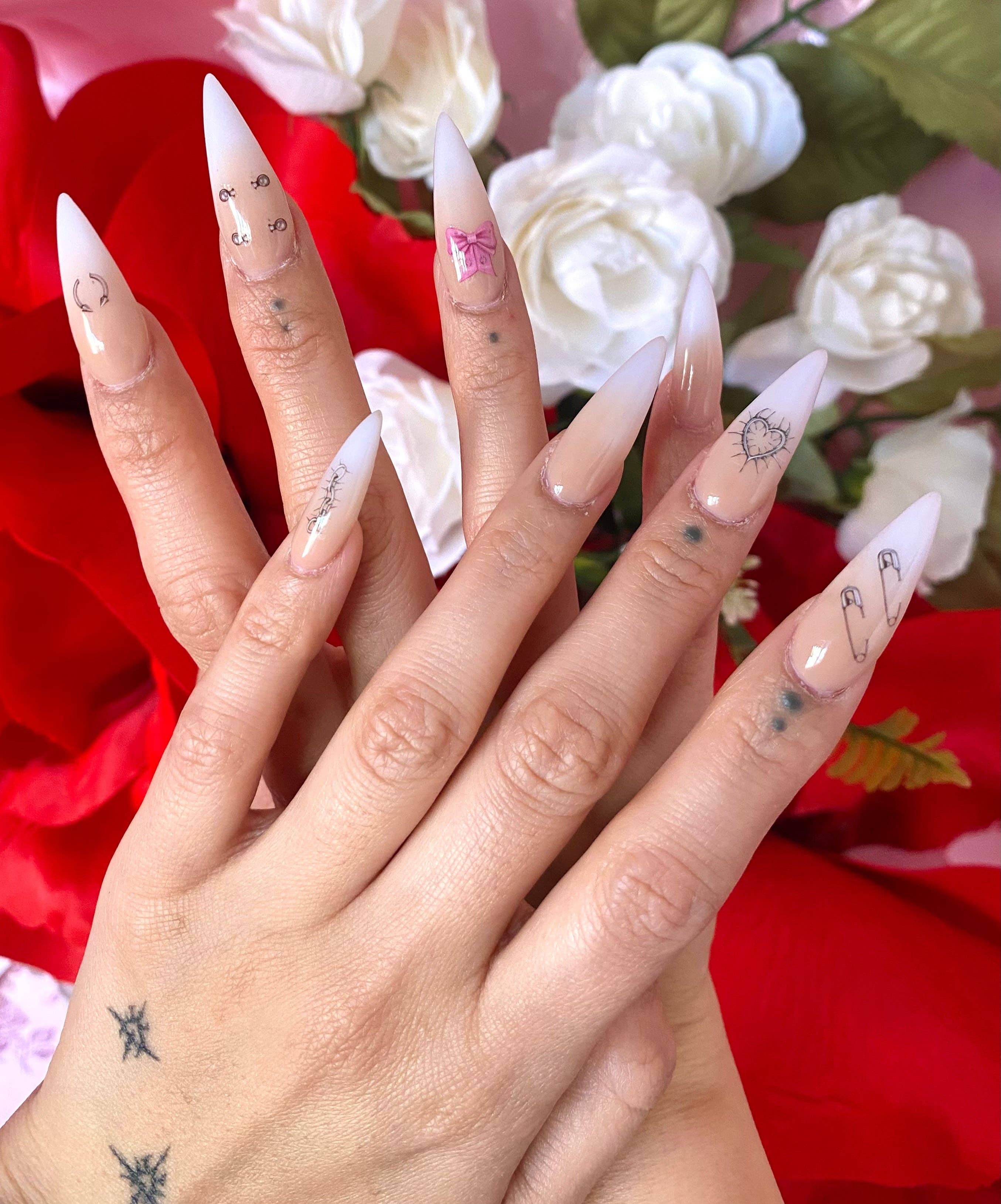 Creepy Gals - Wholesale Nail Art/Decal - Metal Coquette Nail Decal Stickers3