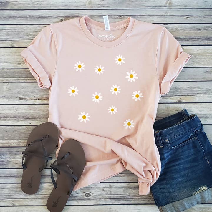 DAISIES | FLORAL | SIZES XS-2XL for wholesale by Loopty Loo Designs