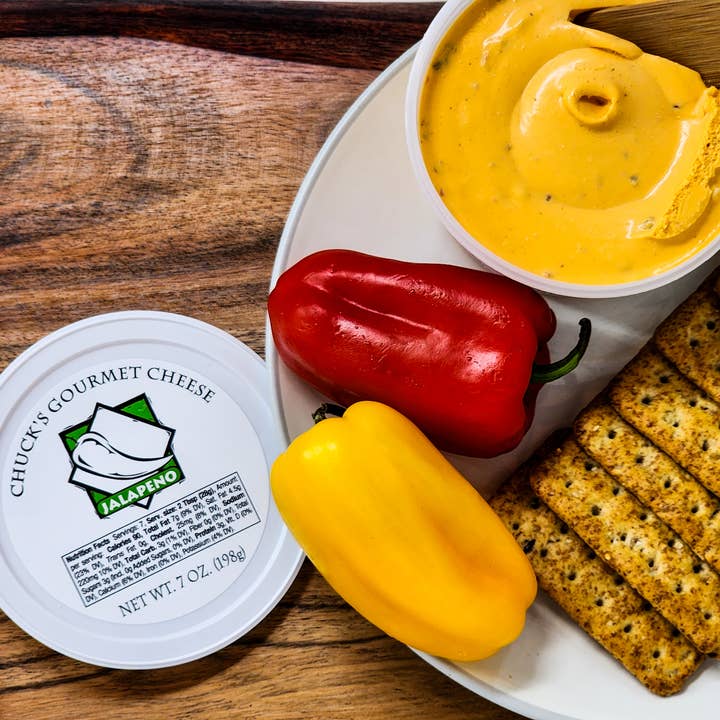 Chuck's Gourmet Cheese - Wholesale Cheese - Chuck's Gourmet Cheese Spread-Garlic & Jalapeno Mixed Case1