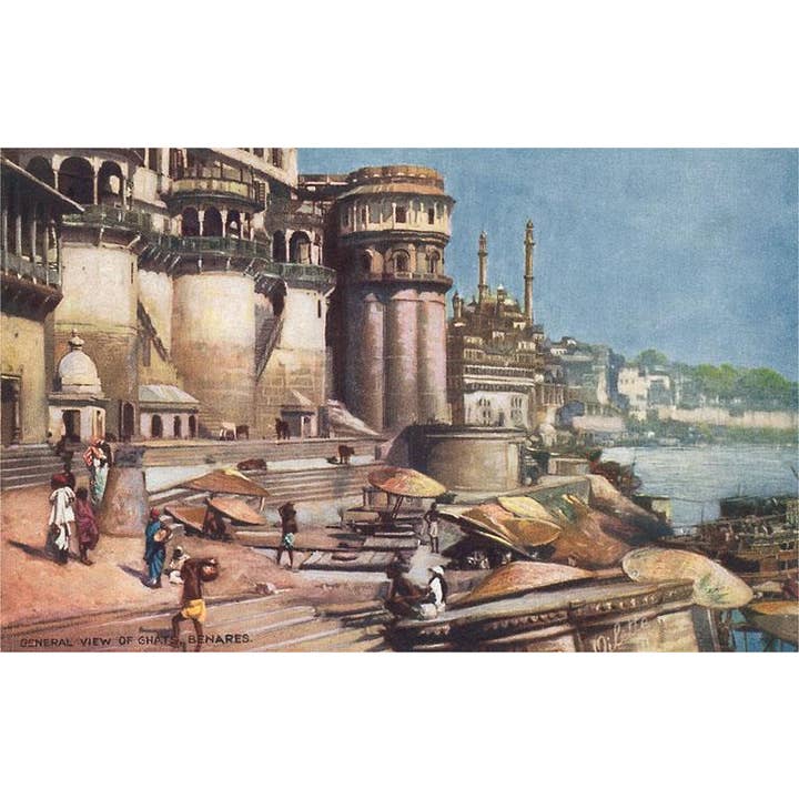 Found Image Press - Wholesale Stationery/Notecard Set - Greeting Card MF-720 The Ghats, Benares, India