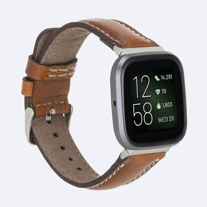 Bracelet de montre en cuir Fitbit Versa - Classique pour la vente par OXA LEATHER